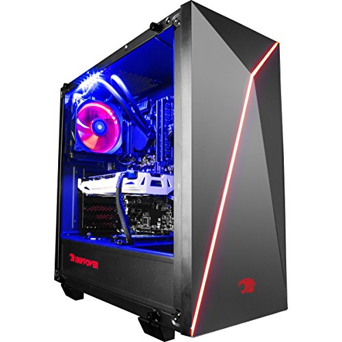 iBUYPOWER Ultra Gaming PC Desktop AM900Z – Intel i7-7700K 4.2GHz, Geforce GTX 1070 8GB, 16GB DDR4 RAM, 1TB 7200RPM HDD, 240GB SSD, WIFI USB Adapter, Light Up Case, Win 10 Home, VR Ready, Black