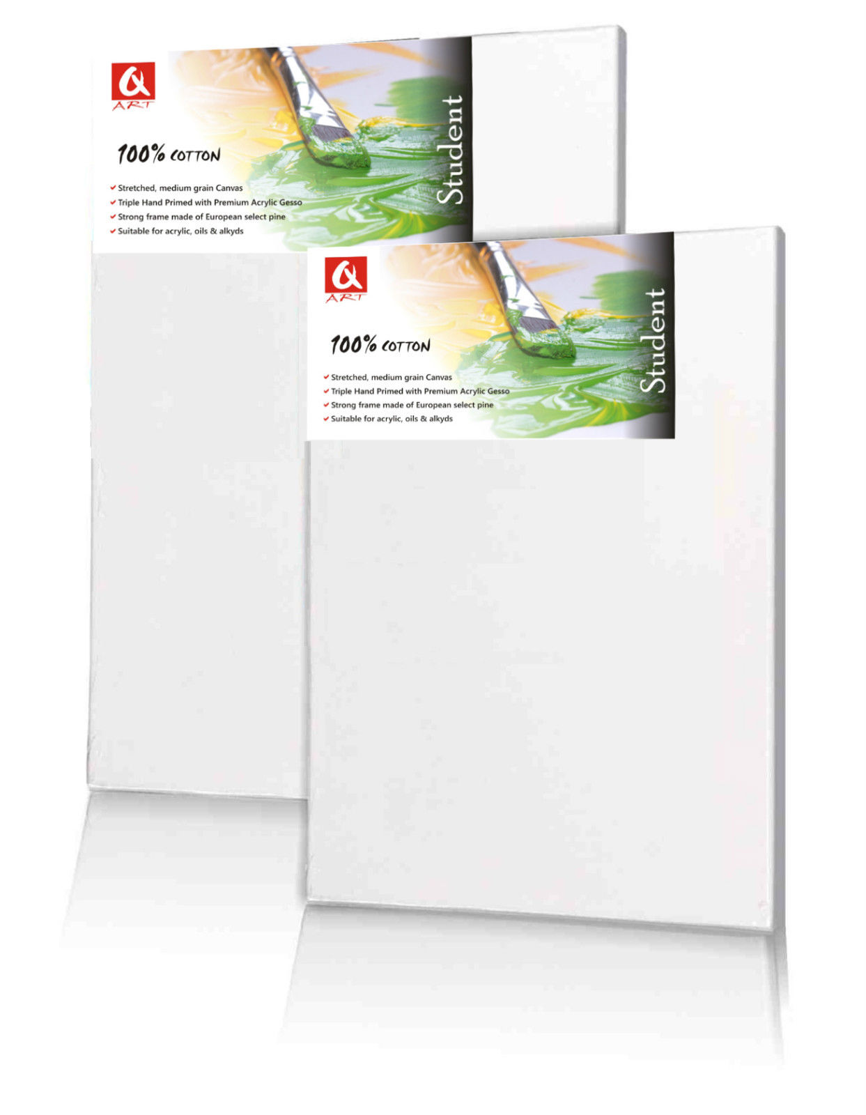 ARTIST BLANK STRETCHED & ACRYLIC PRIMED BOX FRAMED 100% COTTON ART CANVAS BEST Q