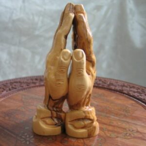 Olive Wood Praying Hands Carving Made in Bethlehem